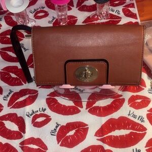 Kate Spade Tan Leather Wristlet